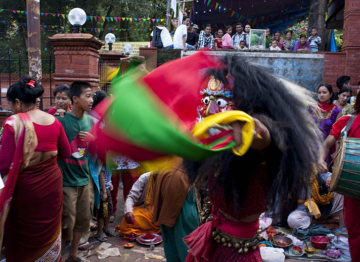 lakhe, newar, Festival, Nepal, religion, ritual nepal, kultur
