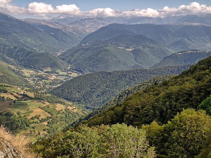 táj, hegyi, Pyrénées
