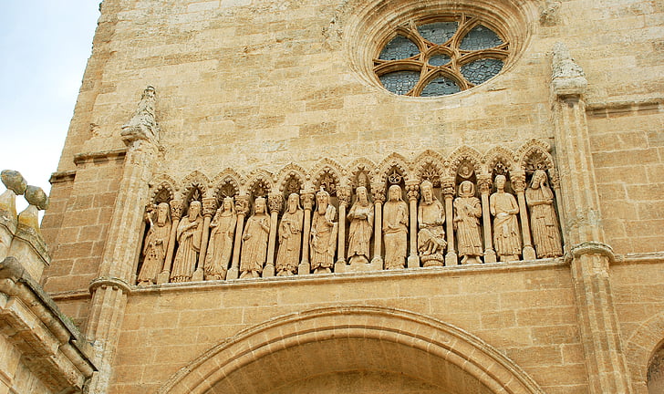 Ciudad rodrigo, Salamanca, kerk, steen, het platform, Kathedraal, beroemde markt
