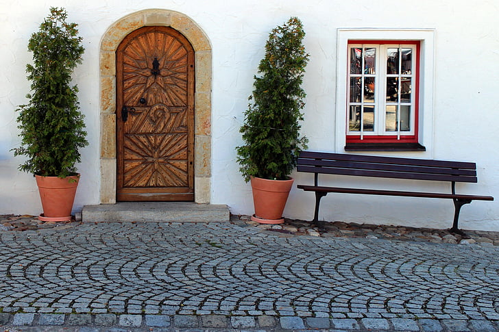 ornament, home, design, house entrance, entrance door, cobblestone, patch