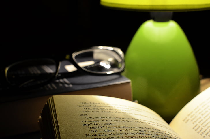 glasses, reading, book, lamp, reading book, knowledge, spectacles