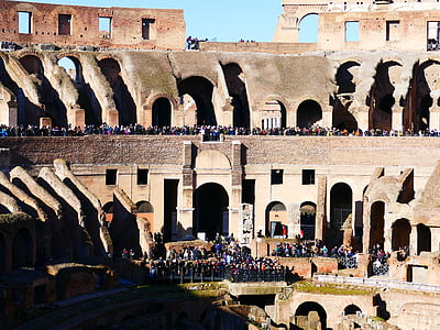 Coliseo, Roma, Anfiteatro de, punto de referencia, edificio, antiguo, antigüedad
