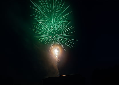 fireworks, night, pyrotechnics, shower of sparks, colorful, fireworks rocket, light effect