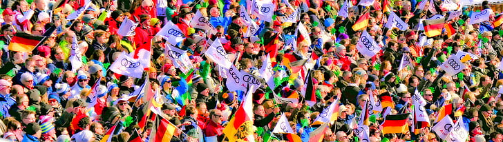 đám đông, cờ biển, lá cờ, con người, khán giả, người hâm mộ, cùng nhau