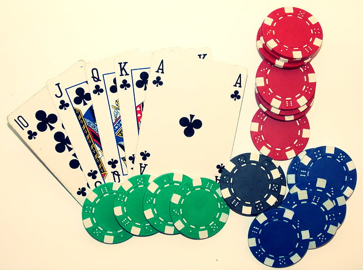 poker, casino, royal flush, card game, winner, texas hold'em, chips