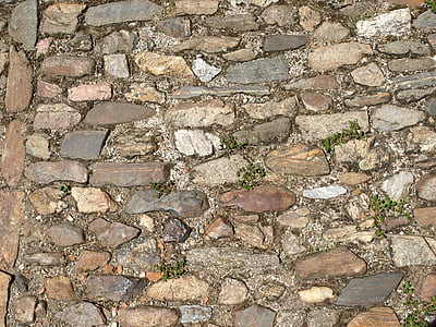 Pflastersteine, Boden, Straße, Kopfsteinpflaster, Hintergrund, Muster, Struktur