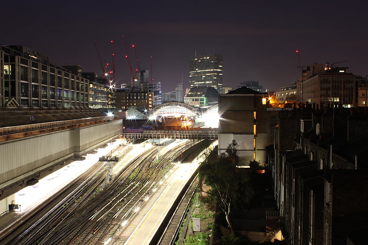 london, night, metro, city