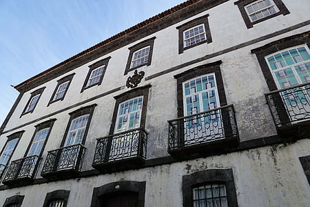 ponta delgada, Portugal, Açores, Ilha, fachada, Casa, Branco