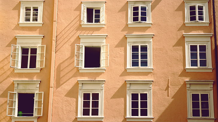 ventana, Inicio, pared, en vivo, ciudad