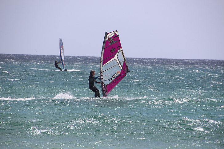 Wind surfen, windsurfer, windsport, surfen, watersport, zeil, Wind