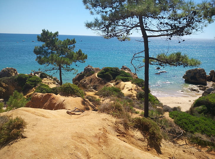 Portugalia, Algarve, Plaża, Widok, morze