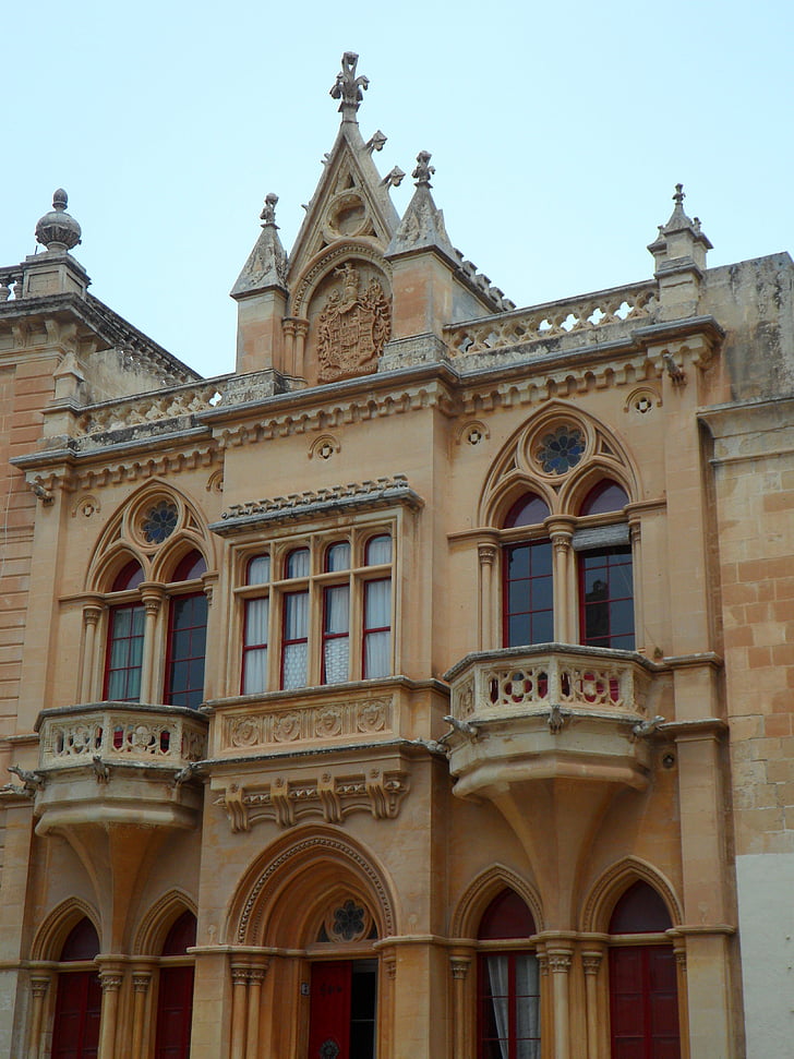 palace, city palace, gothic, mdina, malta, historically, gothic architecture