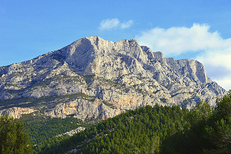 mountain, france, aix in provence, holy victory, color of provence
