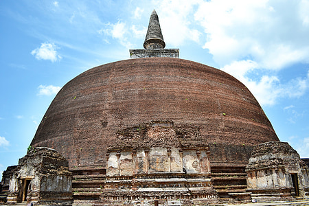 tempelet, gamle tempel, buddhistiske tempelet, polonnaruwa, ruinene, gamle, historiske