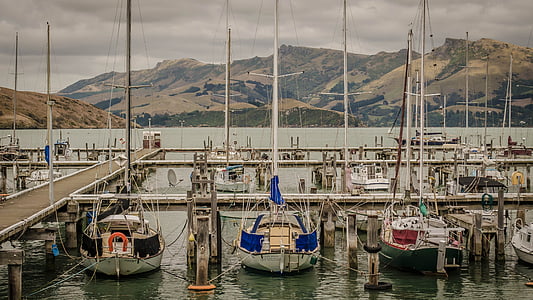 Нова Зеландия, порт, навигация, пейзаж, планински