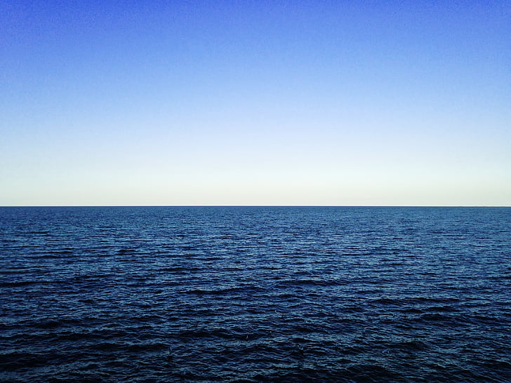 photo, body, water, blue, sky, ocean, sea