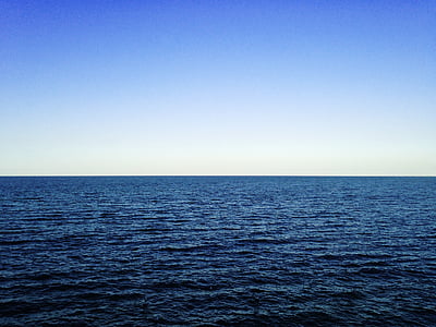 снимка, тяло, вода, синьо, небе, океан, море