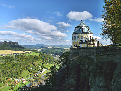Königstein, Elbe, fästning, Frakt, sachsiska Schweiz
