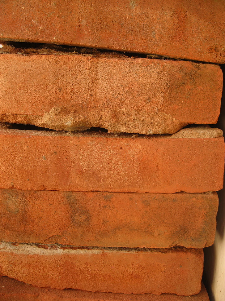 brick, orange, construction