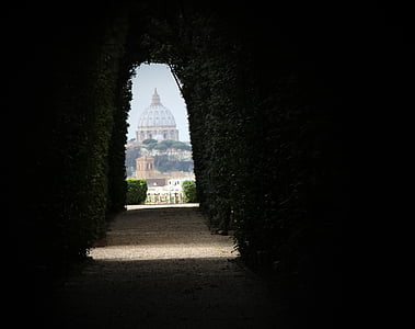 key hole, st peter's basilica, rome, hedge, vatican, cathedral, church