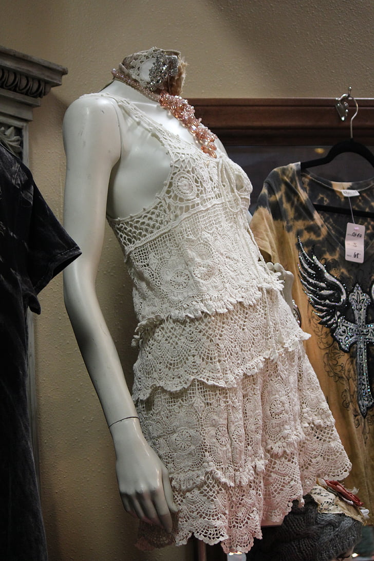 mannequin, dress, fashion, clothing, lace