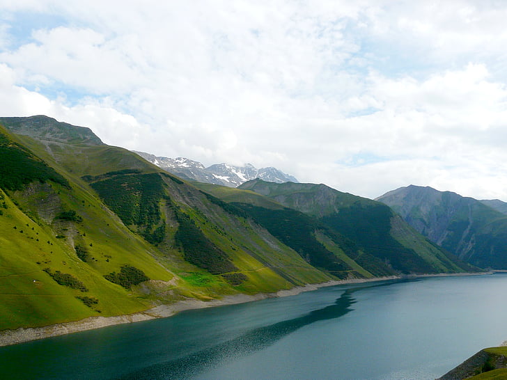Alpen, berg, natuur, landschap, scenics, buitenshuis, Lake