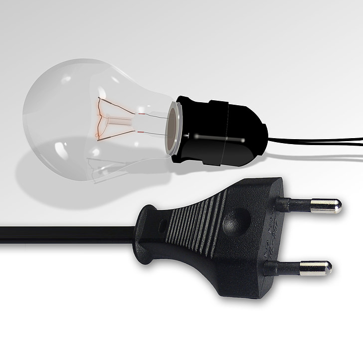 hruška, Žarnica, trenutni, energije, plug, kabel