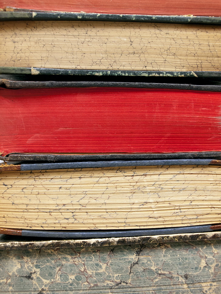 หนังสือ, ส่วนของสมุดบัญชี, กระดาษ, หน้า, หนังสือ, สีแดง, เก่า