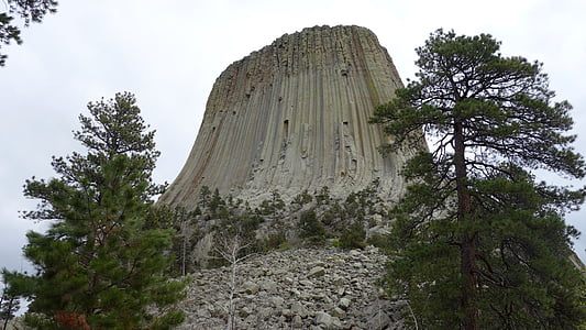 Devils tower, vườn quốc gia, Mỹ, Rock, rãnh, cảnh quan, Thiên nhiên