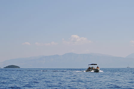 лодка, воды, океан, мне?, путешествия, Туризм, греческий