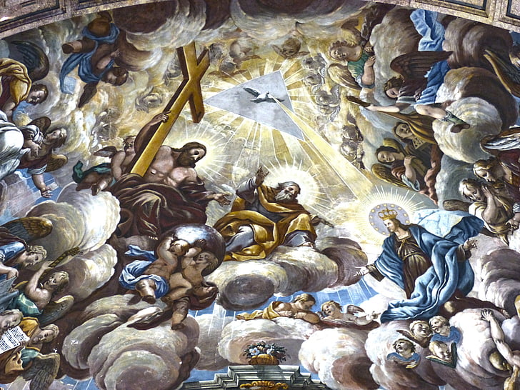 bobeda, пресни, Барок, Катедралата tortosa, небе, концепция, католицизма