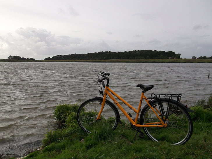 jezero, bicikl, vode