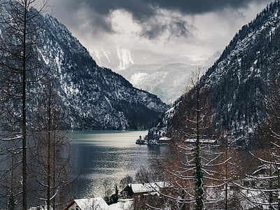 traunsee, mountain, lake, landscape, water, alpine, cold