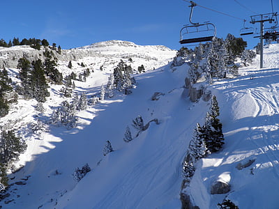 Villard-de-lans, Francja, śnieg, zimowe, góry, krajobraz, dla narciarzy