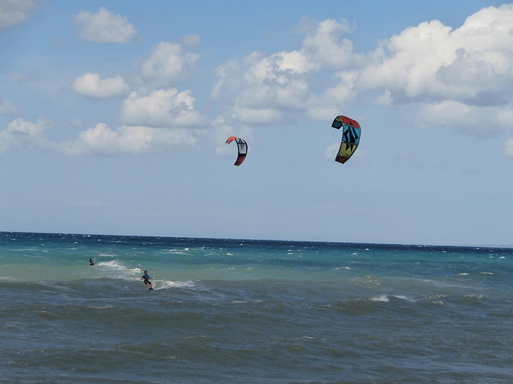 Kite surf, havet, Cypern, Surf, vandsport, morphou bay