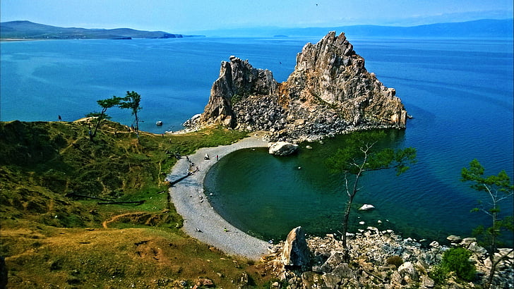 Baikal, ön, naturen, landskap