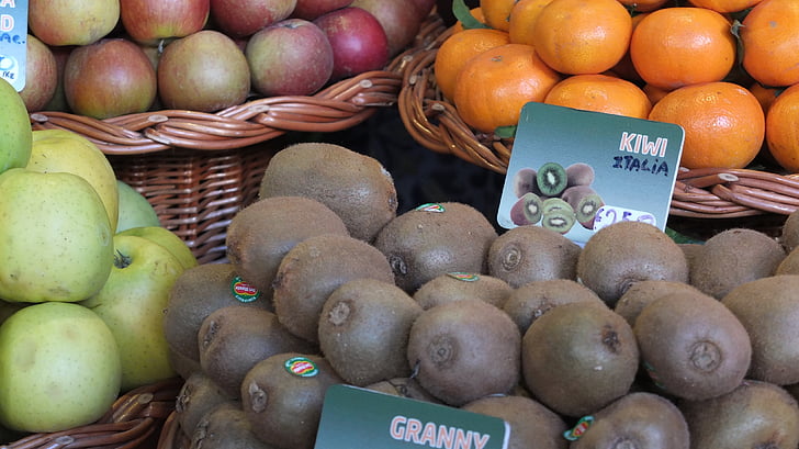 Kiwi, ovoce, čerstvé, jídlo, trh, čerstvosti, zdravé stravování