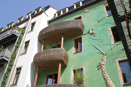 Drážďany, trendy, umelca štvrťroku, Neustadt, moderné umenie, kunshofpassage, Architektúra