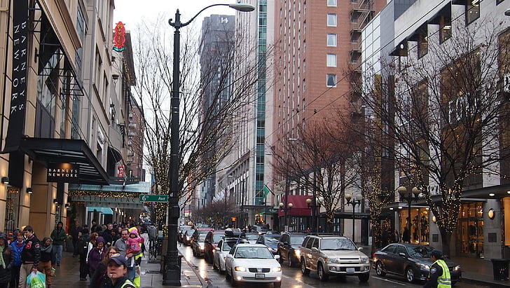 Seattle, Downtown, City, hoonete, Urban, Ameerikas, Hõivatud