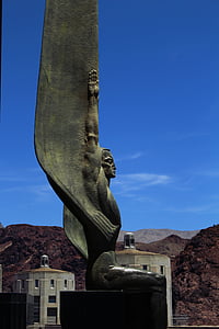 presa Hoover, estatua de, Nevada