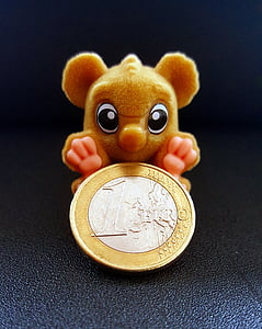 małpa, euro, monety, pieniądze, Waluta, drobne, gatunek