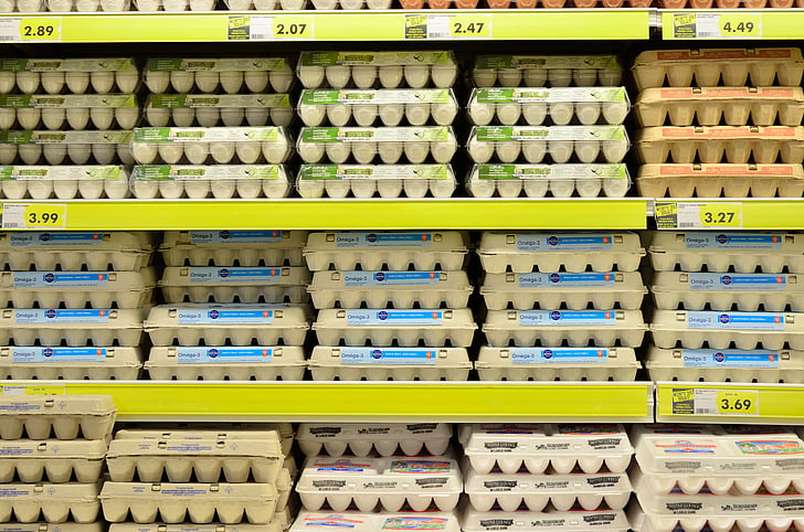 jajce, supermarket, sveže, trgovina z živili, trgovina, hrane, sestavina