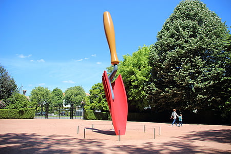 escultura, escala maior, jardim