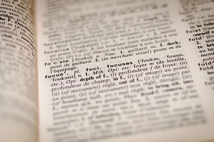 foci, focuses, text, focus, words, dictionary, book