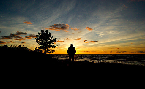 Ostsee, Sonnenuntergang, 'Nabend, Meer, Finnland