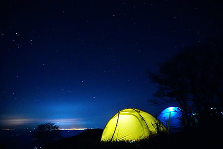 tähtitaivas, teltta, yö, tähtienvälinen