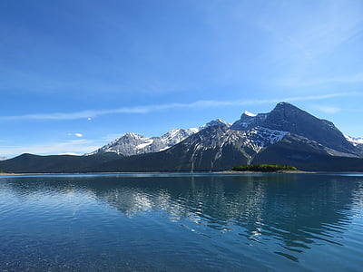 Lago superior kananaskis, Montanhas Rochosas, Alberta, Canadá, Lago, montanhas, Kananaskis