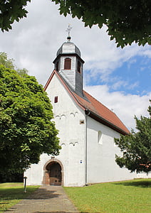 Steeple, l'església, edifici, Dreisen, Alemanya, vell estil alemany, arquitectura