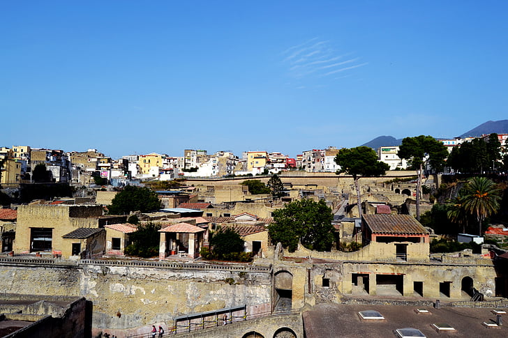 herkuláneum, flooded city, monument, excavations italy