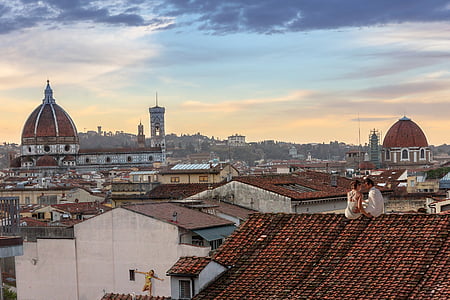 Φλωρεντία, Ιταλία, ζευγάρι, Firenze, αρχιτεκτονική, ταξίδια, πόλη